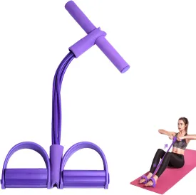 21 Fitness Resistance Bands-4 Tube Pedal Ankle Puller,2025 Upgrade Stretch Bands for Exercise,AB Training Auxiliary Device,Pedal Resistance Band with Handle for Women Men