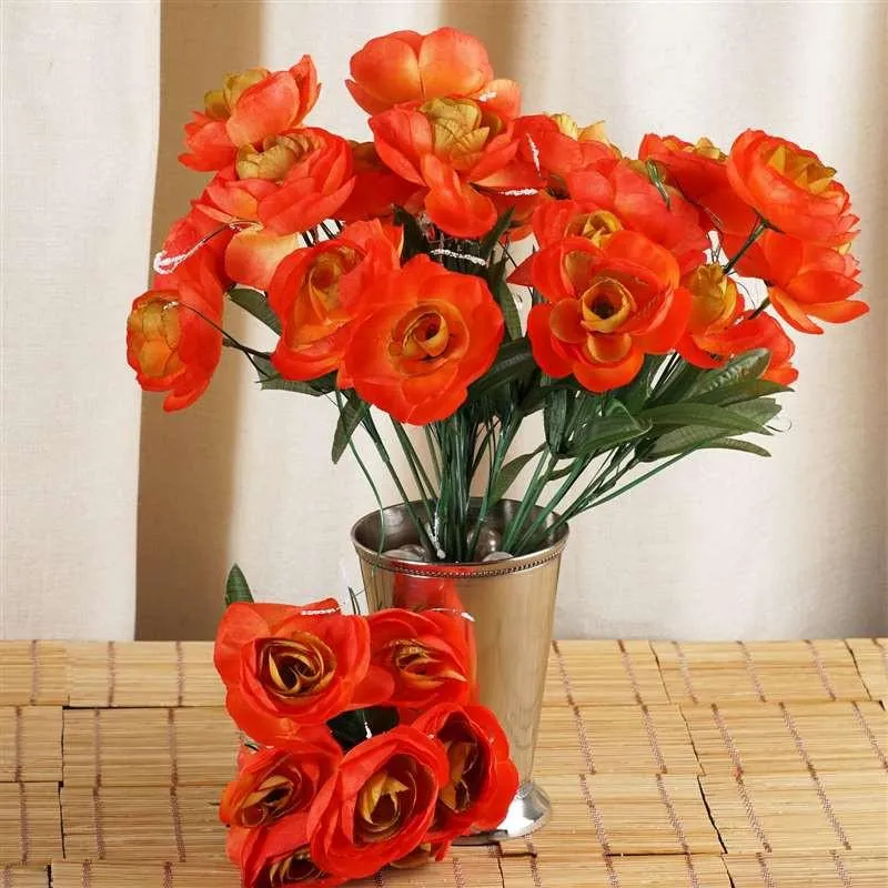 84 Silk Camellia - Orange