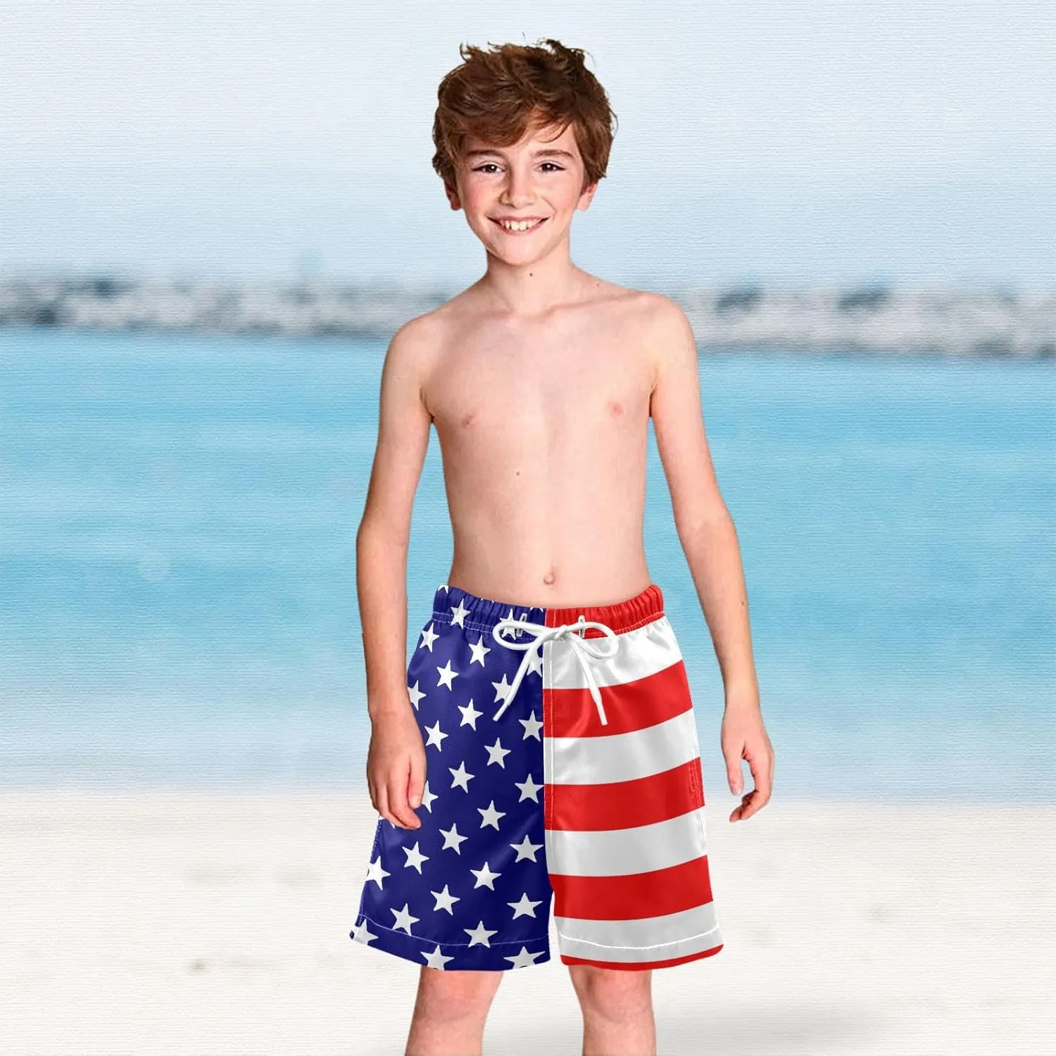 Board Shorts Boys Swim Trunks with Mesh Liner, Boys Toddler Swimsuit Swimwear, 2T