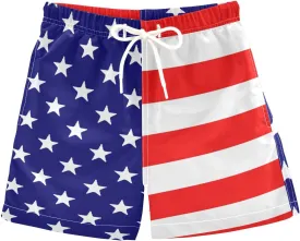Board Shorts Boys Swim Trunks with Mesh Liner, Boys Toddler Swimsuit Swimwear, 2T