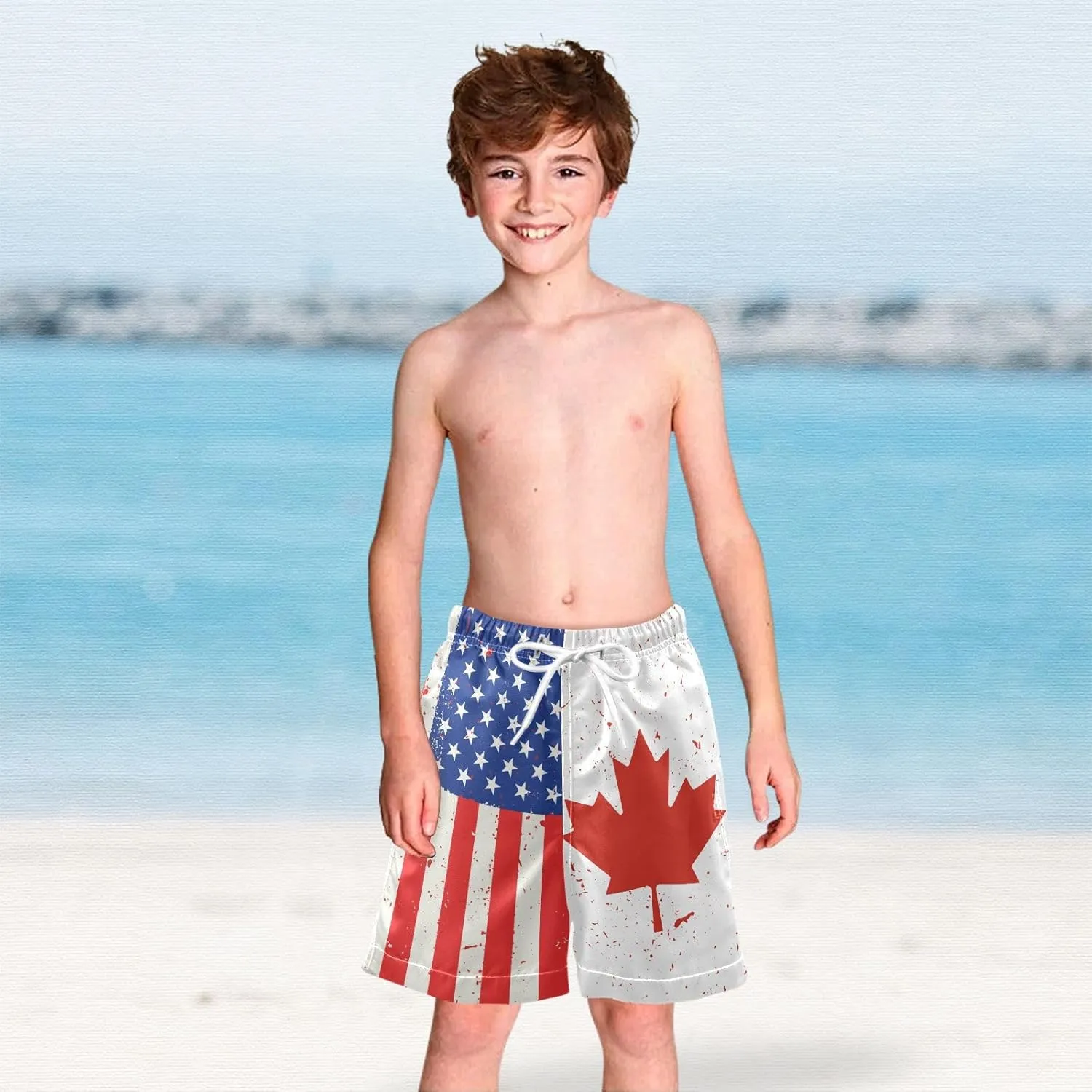 Board Shorts Boys Swim Trunks with Mesh Liner, Boys Toddler Swimsuit Swimwear, 2T