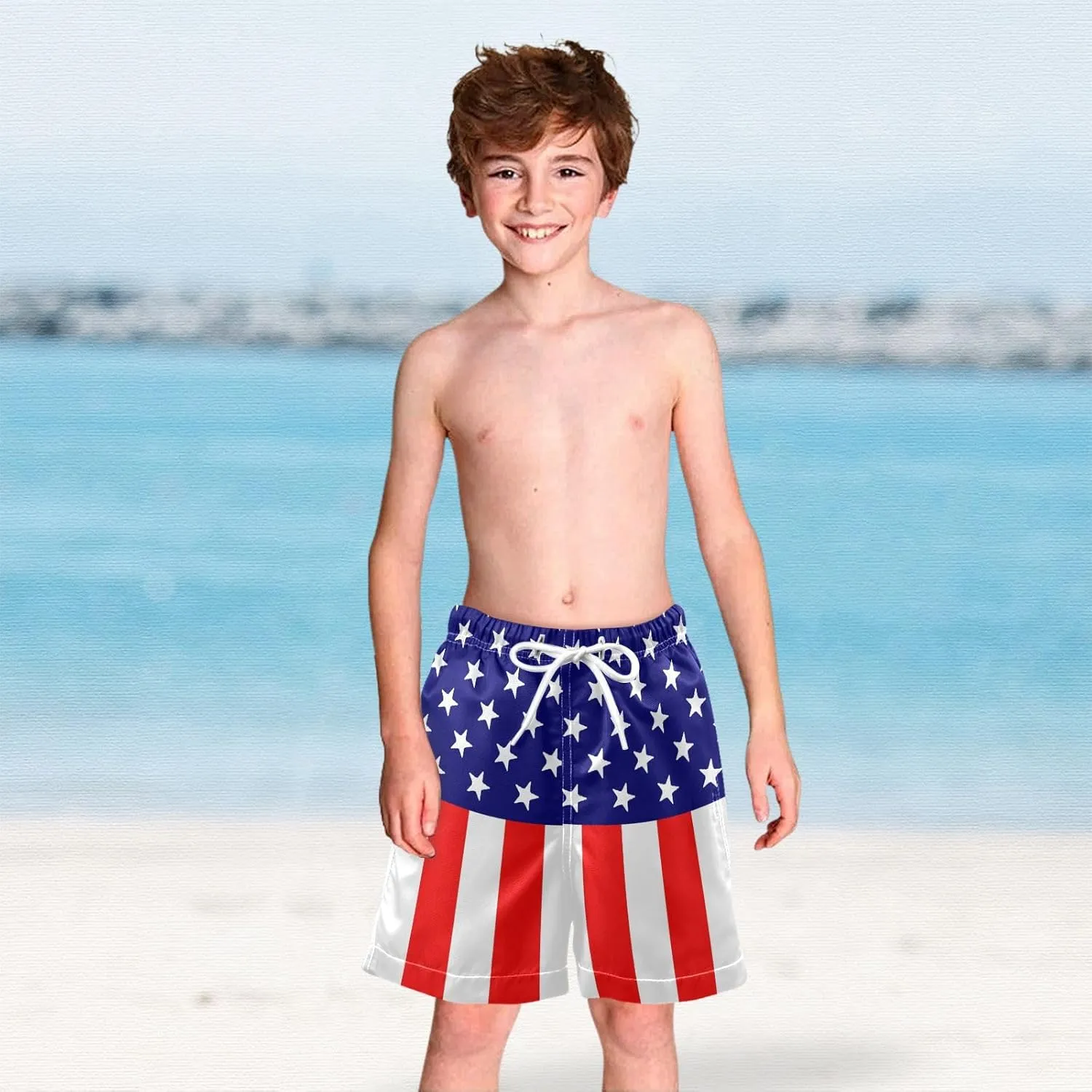 Board Shorts Boys Swim Trunks with Mesh Liner, Boys Toddler Swimsuit Swimwear, 2T