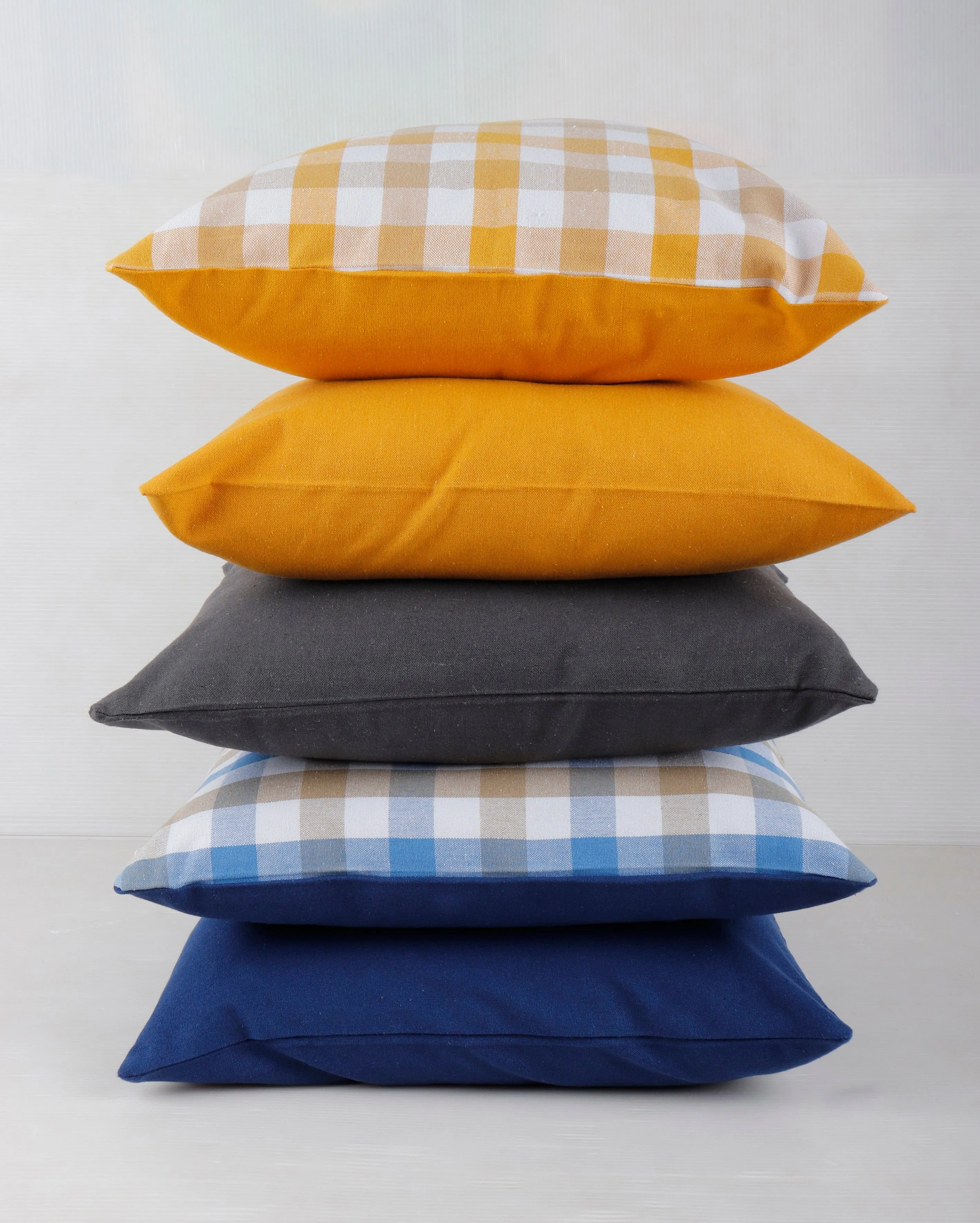Cotton Lanfranki Check Theme Designer Cushion Covers
