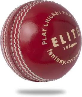 Cricket Ball Elite Red Leather 5oz (1-Pack/3-Pack/6-Pack) for Women or Juniors Match