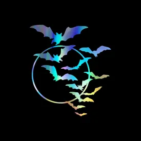 Flying Bats Decal Vinyl Sticker Auto Car Truck Wall Laptop | Holographic | 4" x 5.5"