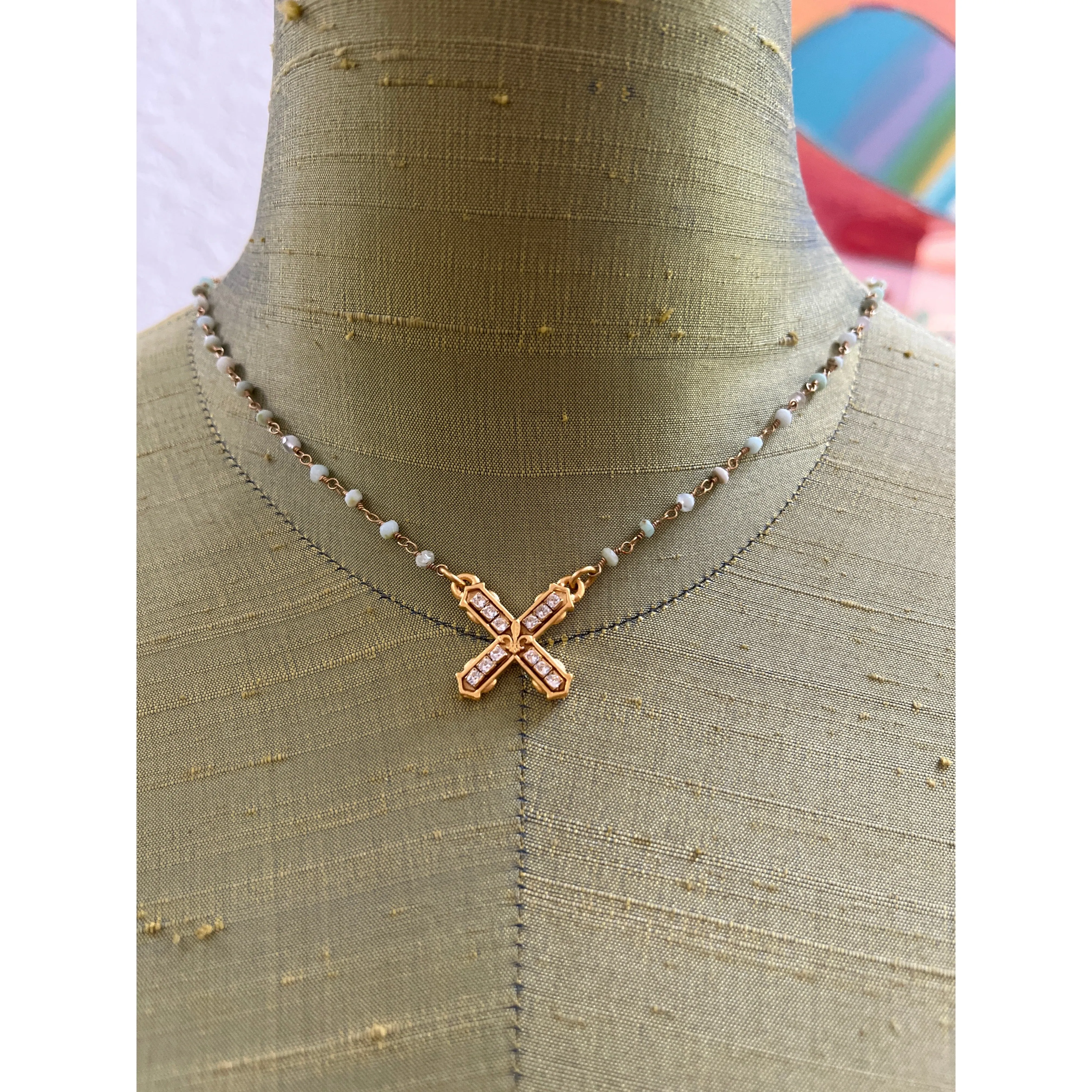 FRENCH KANDE PERUVIAN OPAL FRESH KISS NECKLACE-ON SALE