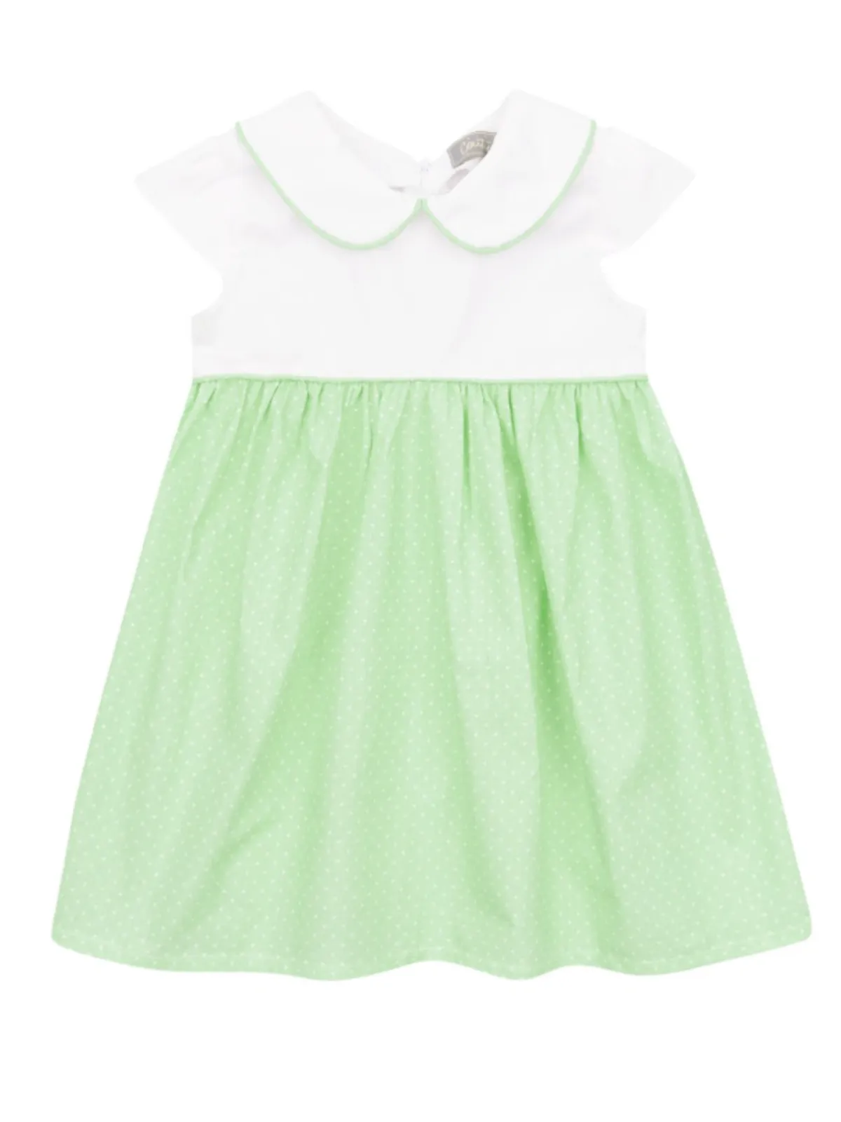 Green Glam Polka Dot A-Line Dress by Kids Couture