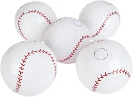 HAPPY DEALS Baseball Beach Ball Inflates | 12 Pack | 9 Inch Inflatable Baseballs | for Ages 3 
