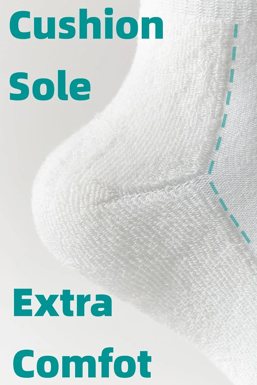 Irisbear Cushion Crew Socks for Women Cotton Running Hiking Athletic Long Socks for Women 5 Pairs