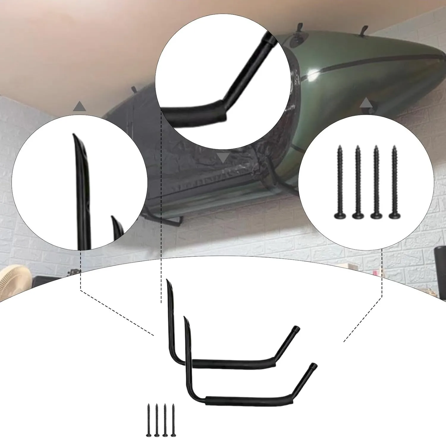 Kayak Storage Rack Canoe Hanger Holder Garage Indoor Kayak Storage Hook for Canoe