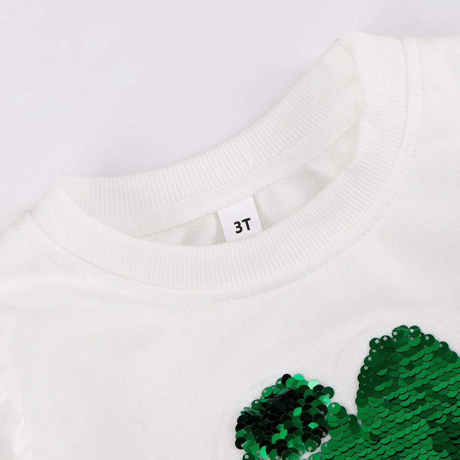 Kid St Patricks Day Shirt Girl Shamrock Sweatshirt Baby Lucky Irish Four Leaf Clover Sweater Toddler St Patricks Day Pullover Top 4T
