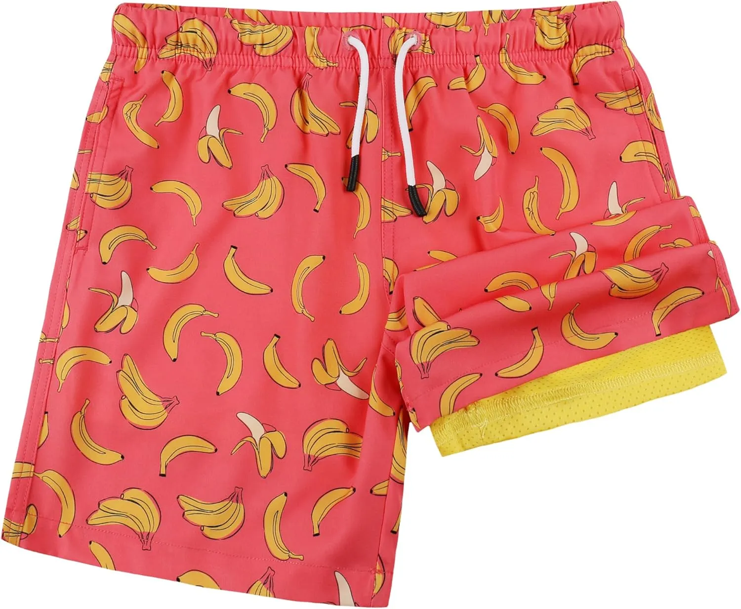 MILANKERR Toddler Boys Swim Trunks with Compression Air Holes Liner Quick Dry