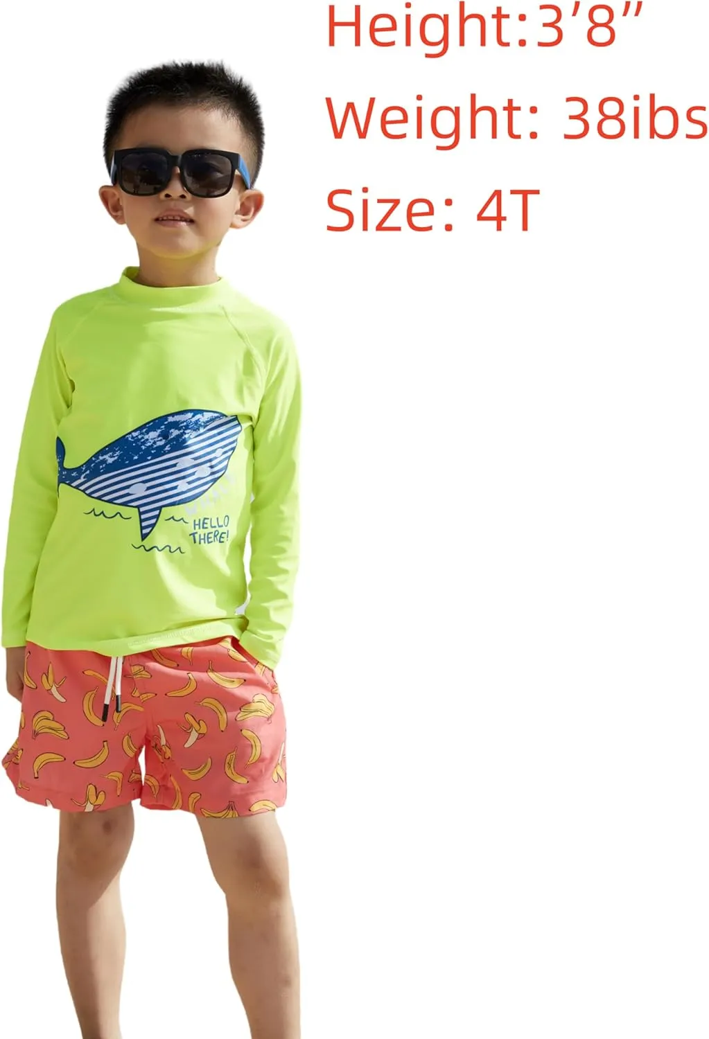 MILANKERR Toddler Boys Swim Trunks with Compression Air Holes Liner Quick Dry