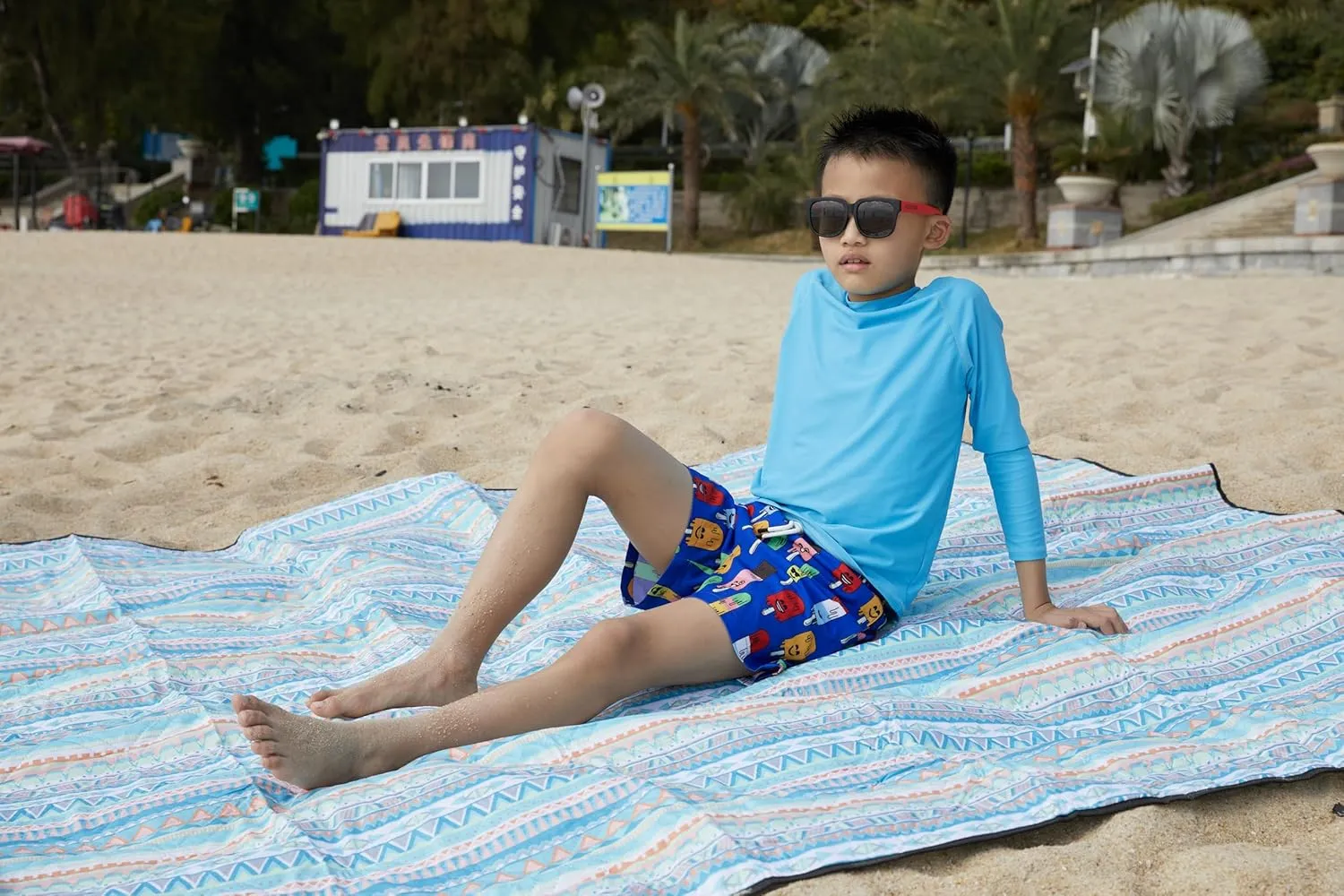 MILANKERR Toddler Boys Swim Trunks with Compression Air Holes Liner Quick Dry