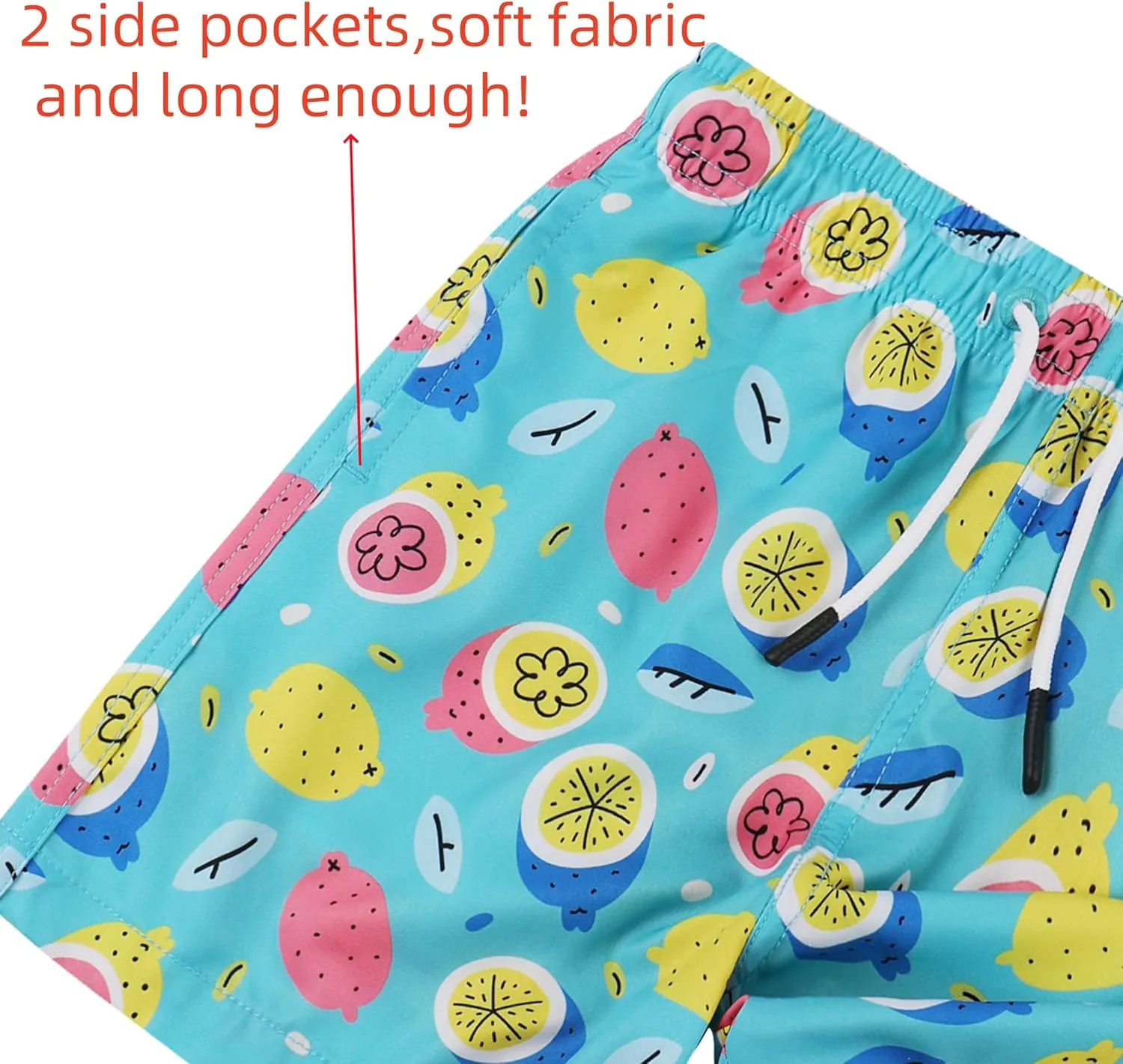 MILANKERR Toddler Boys Swim Trunks with Compression Air Holes Liner Quick Dry
