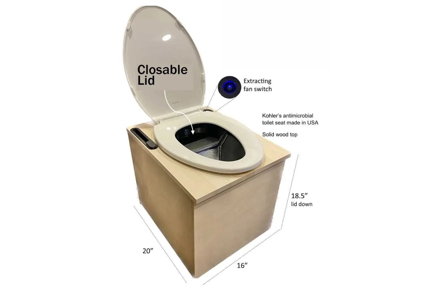 Moloo II Waterless Portable Toilet by K-Buildshop