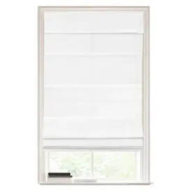 New - 1pc 27"x64" Light Filtering Cordless Roman Window Shade White - Lumi Home Furnishings