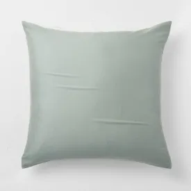 New - Casaluna Comforter Sham Cotton-Lyocell Blend OEKO-TEX Solid, Sage Green, Euro