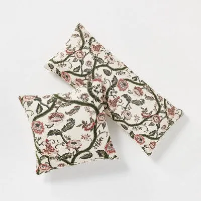 New - Oversized Woven Floral Lumbar Throw Pillow - Threshold designed with Studio McGee