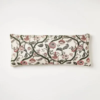 New - Oversized Woven Floral Lumbar Throw Pillow - Threshold designed with Studio McGee