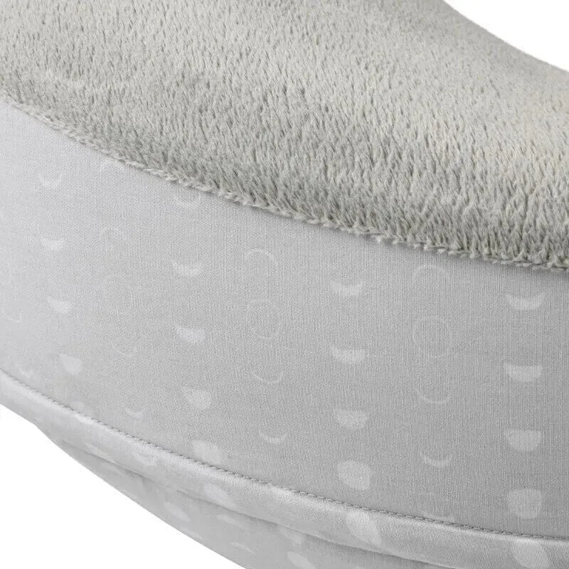 Nursing Pillow Cover, Natural Curve - Moonlight Grey with Strap
