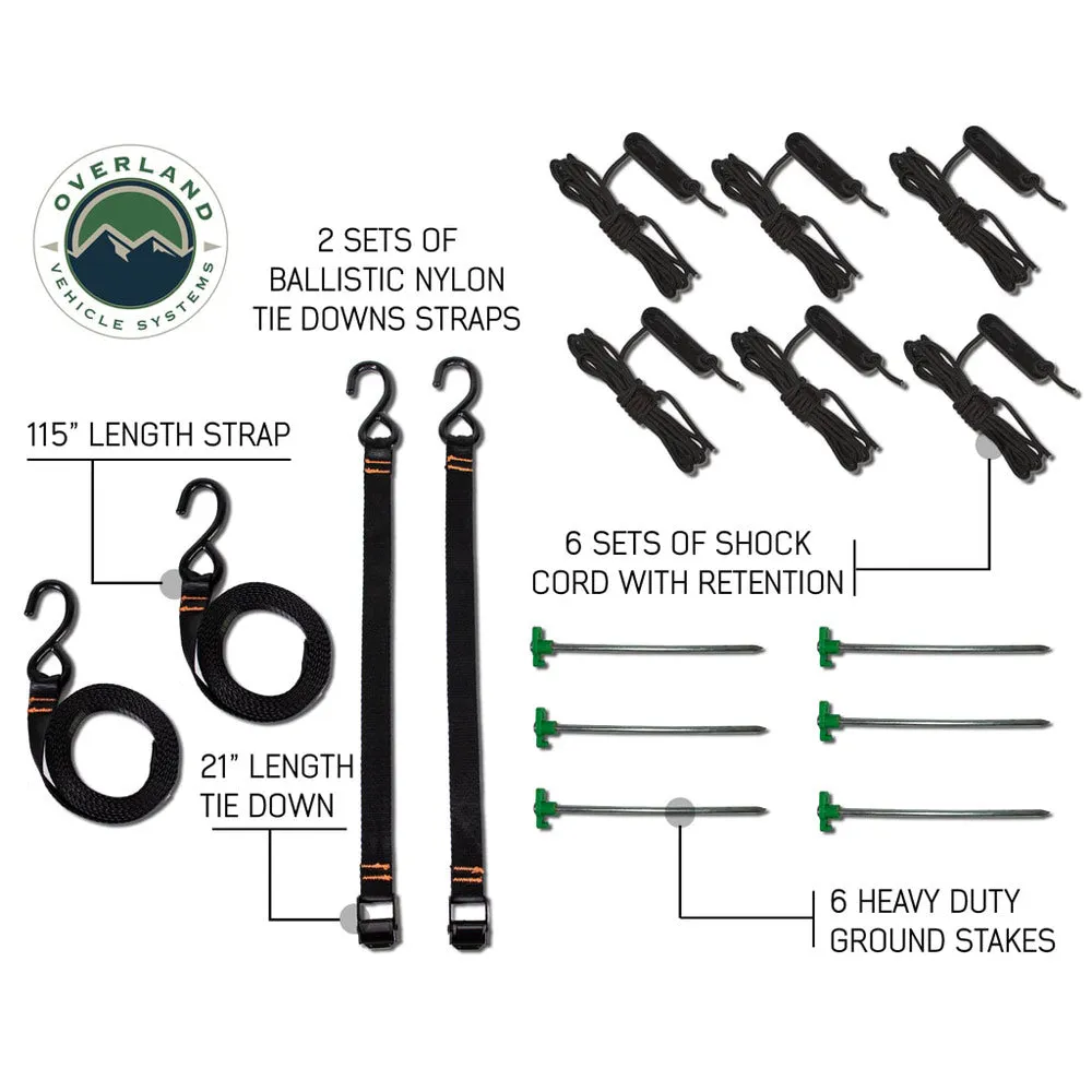Overland Vehicle Systems - Nomadic Awning 270 - Awning & Wall 1, 2, & 3, Mounting Brackets - Driver Side
