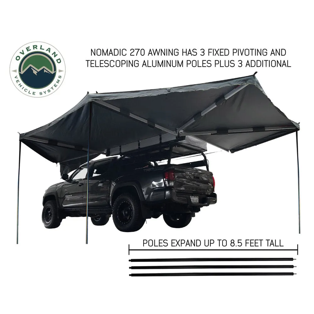Overland Vehicle Systems - Nomadic Awning 270 - Awning & Wall 1, 2, & 3, Mounting Brackets - Driver Side