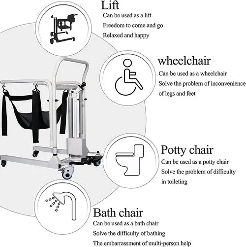 Patient Lift Transfer Chair (Electric, Portable)