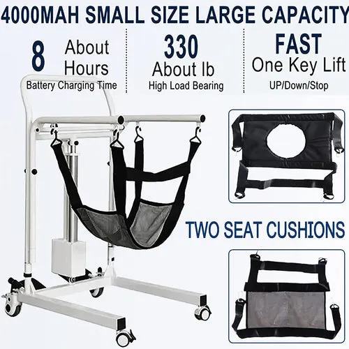 Patient Lift Transfer Chair (Electric, Portable)