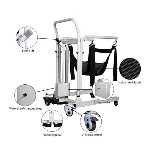 Patient Lift Transfer Chair (Electric, Portable)
