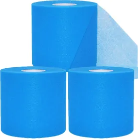 Pre Wrap Tape Athletic,3 Rolls Blue Prewrap Headbands for Hair,Foam Underwrap Sports Wrap