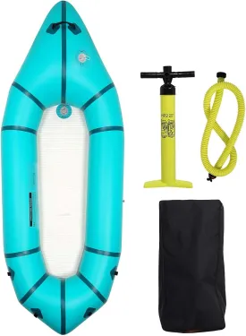 PVC Packrafts,1 Person Packraft for Flat Water Rafting Camping Trip/Fishing/Water Adventures, Travel Kayak with Two-Way Manual Pump, 300lb Weight Capacity