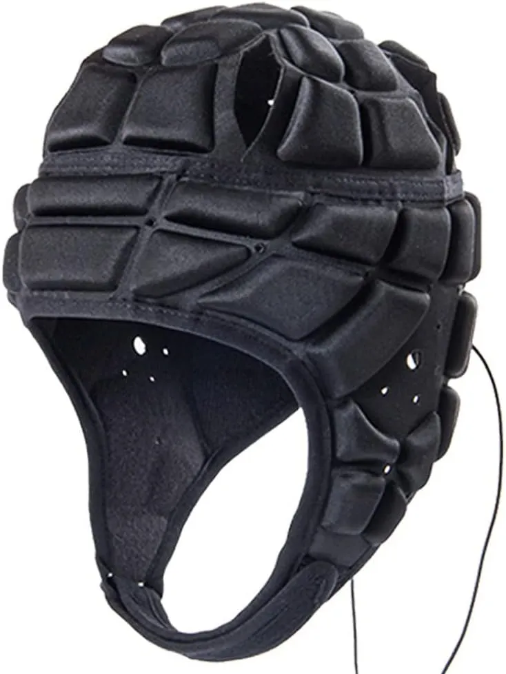 Rugby Helmet Headguards Soft Padded Headgear Hockey Helmet Soft Shell Head Protector Goalkeeper Adjustable Soccer Football Goalie Helmet Support for Youth Kids