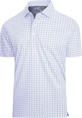 SAMERM Mens Golf Polo Shirts Short Sleeve Dry Fit Performance Moisture Wicking Print Sport Golf Shirts for Men Casual