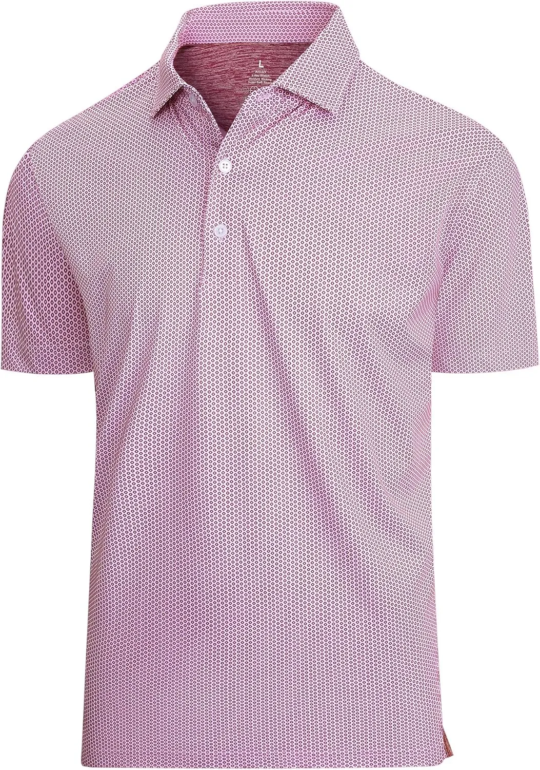 SAMERM Mens Golf Polo Shirts Short Sleeve Dry Fit Performance Moisture Wicking Print Sport Golf Shirts for Men Casual