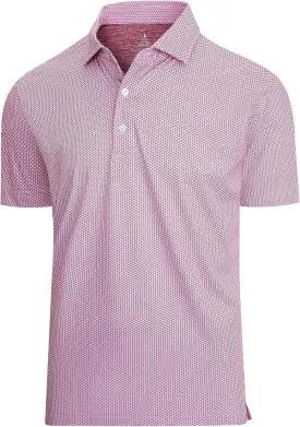 SAMERM Mens Golf Polo Shirts Short Sleeve Dry Fit Performance Moisture Wicking Print Sport Golf Shirts for Men Casual