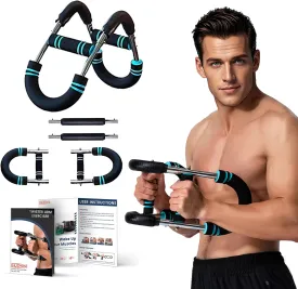 Twister Arm and Chest Muscle Trainer Equipment Adjustable Spring Workout Bar Fitness, Forearm Triceps Chest Enhanced Exercise Strengthener, Upper Body Strength Training Machine for Men