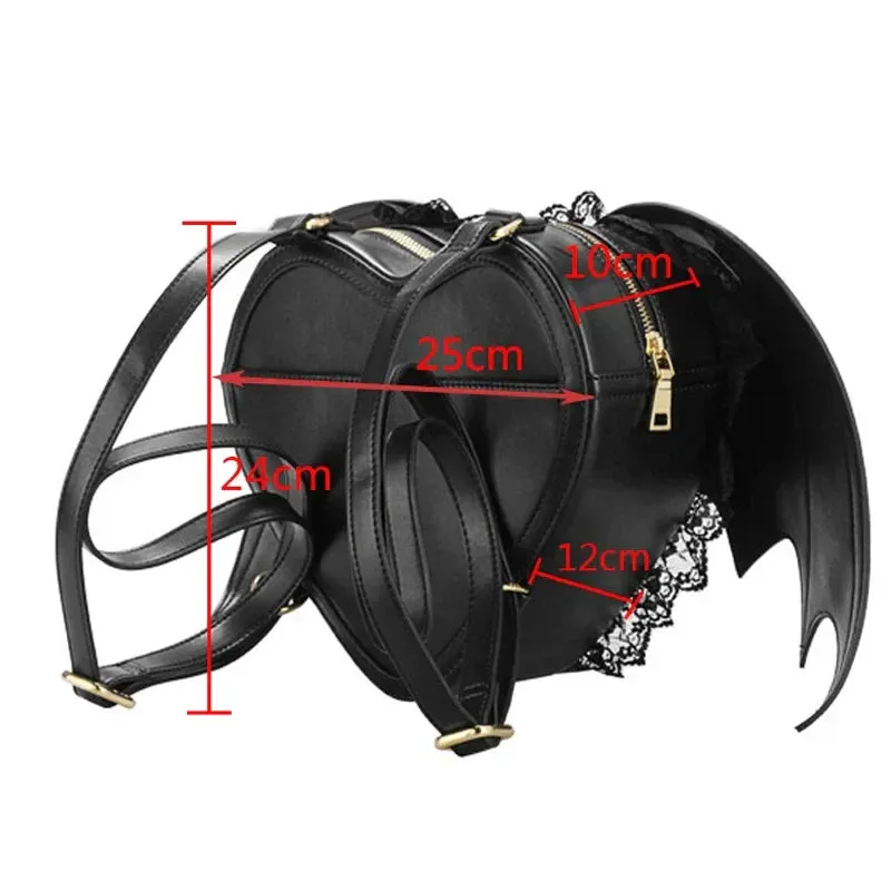 Women Bat Punk Stylish Newest Angel Wings Cute Devil Bag