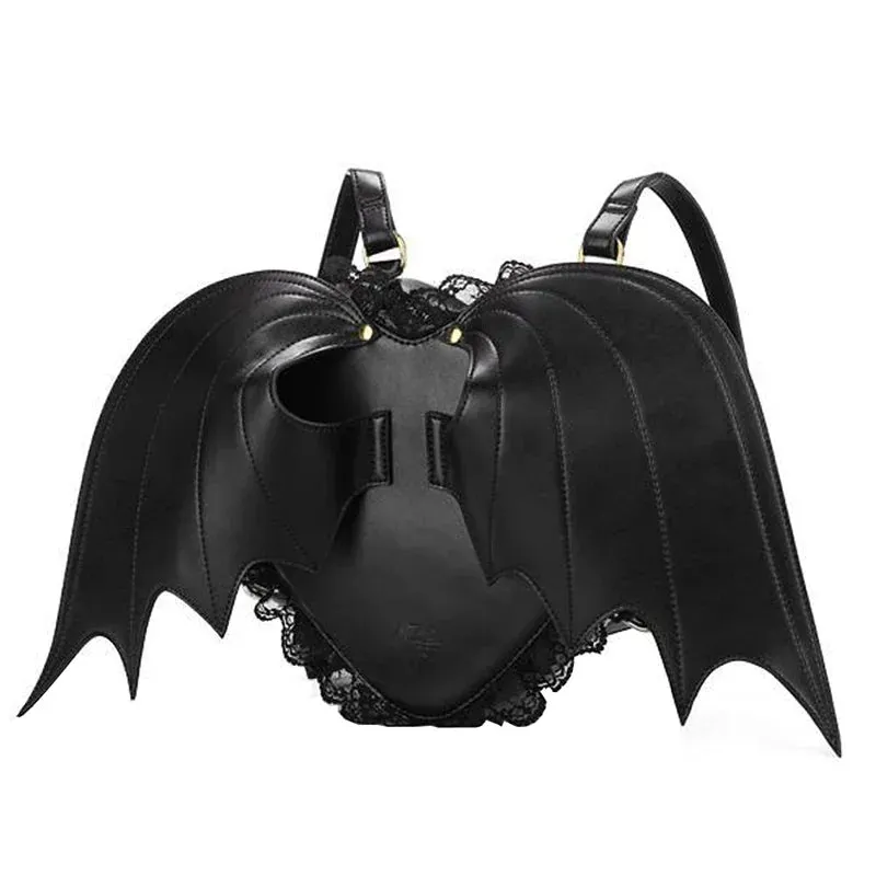 Women Bat Punk Stylish Newest Angel Wings Cute Devil Bag