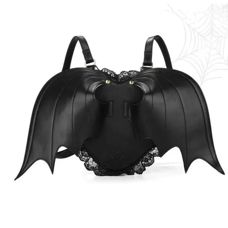 Women Bat Punk Stylish Newest Angel Wings Cute Devil Bag